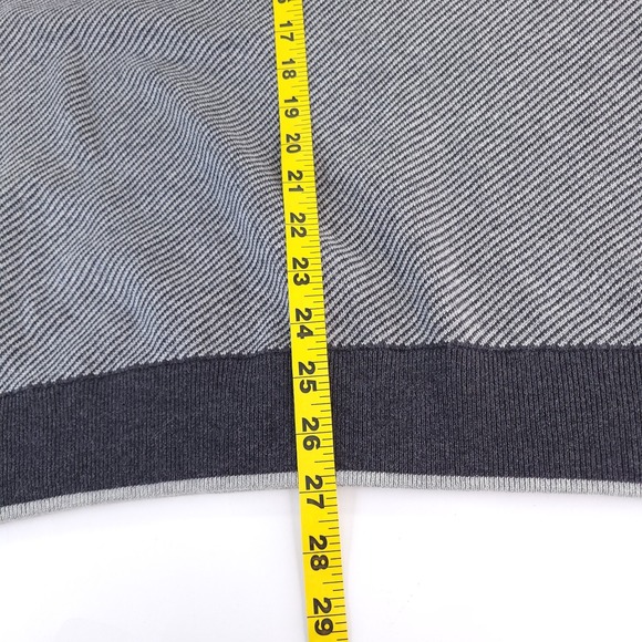 Robert Graham Sweater Mens‎ XL Gray Quarter Zip Pullover Cotton Cashmere Blend - Picture 7 of 10